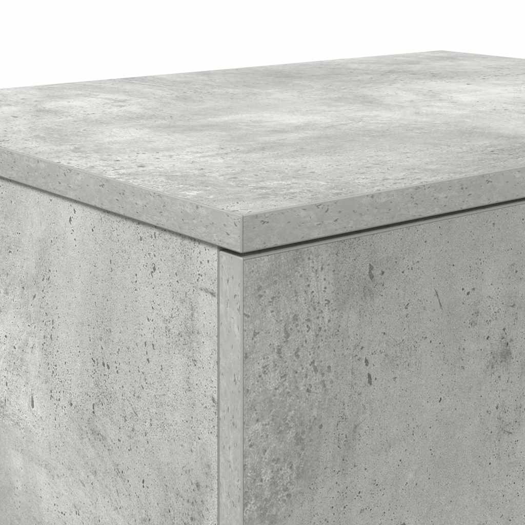 Aufbewahrungsschrank 2 pcs Beton Grau 127 x 41 x 40 cm