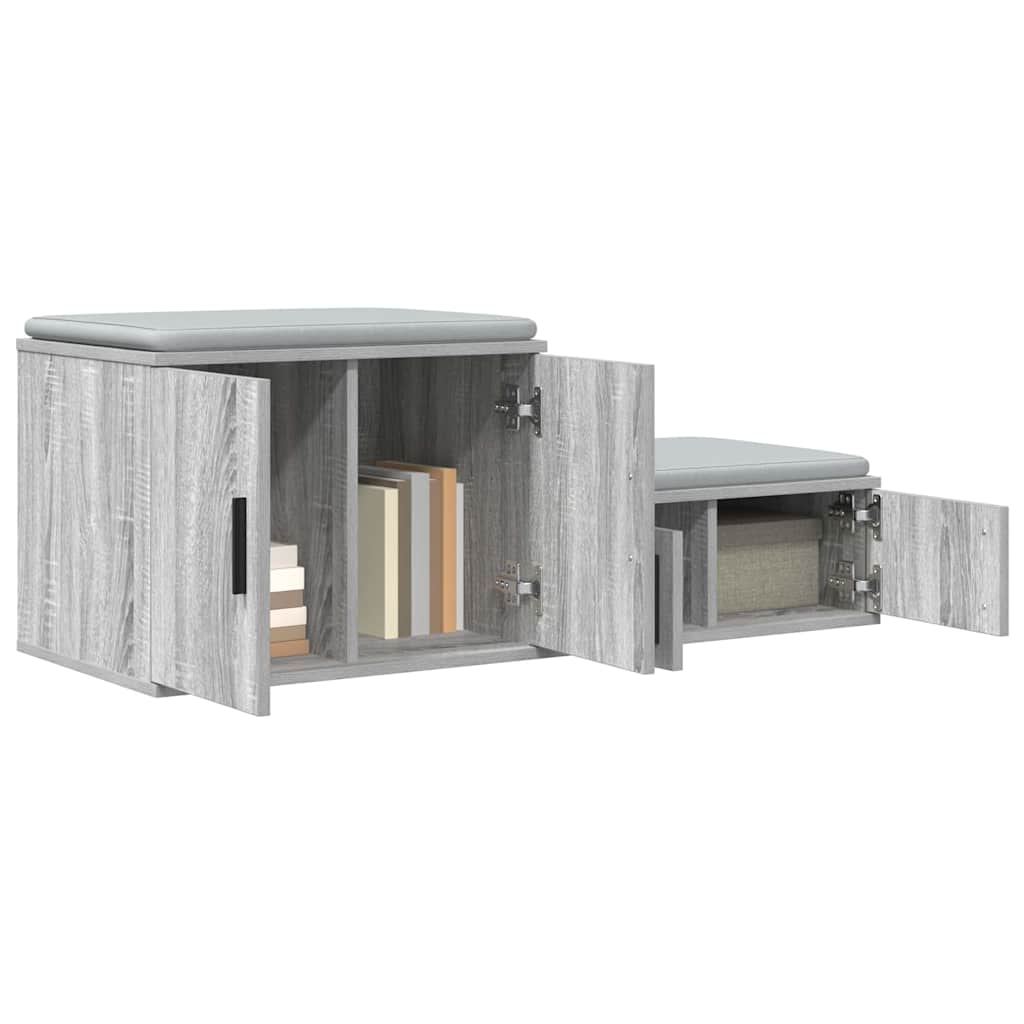 Aufbewahrungsschrank 2 pcs Graues Sonoma 127 x 41 x 40 cm