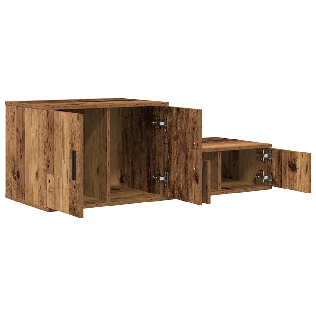 Aufbewahrungsschrank 2 pcs Altholz 127 x 41 x 40 cm