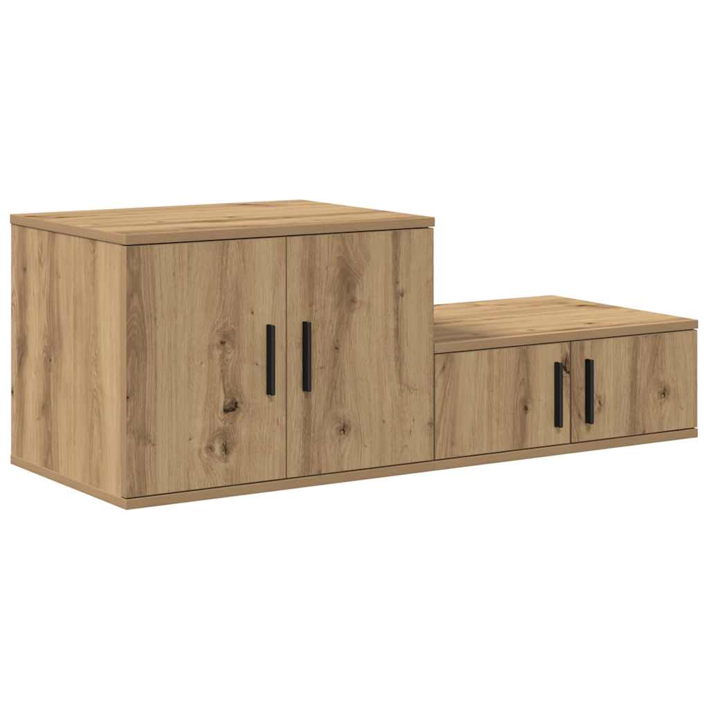 Aufbewahrungsschrank 2 pcs Artisan-Eiche 127 x 41 x 40 cm