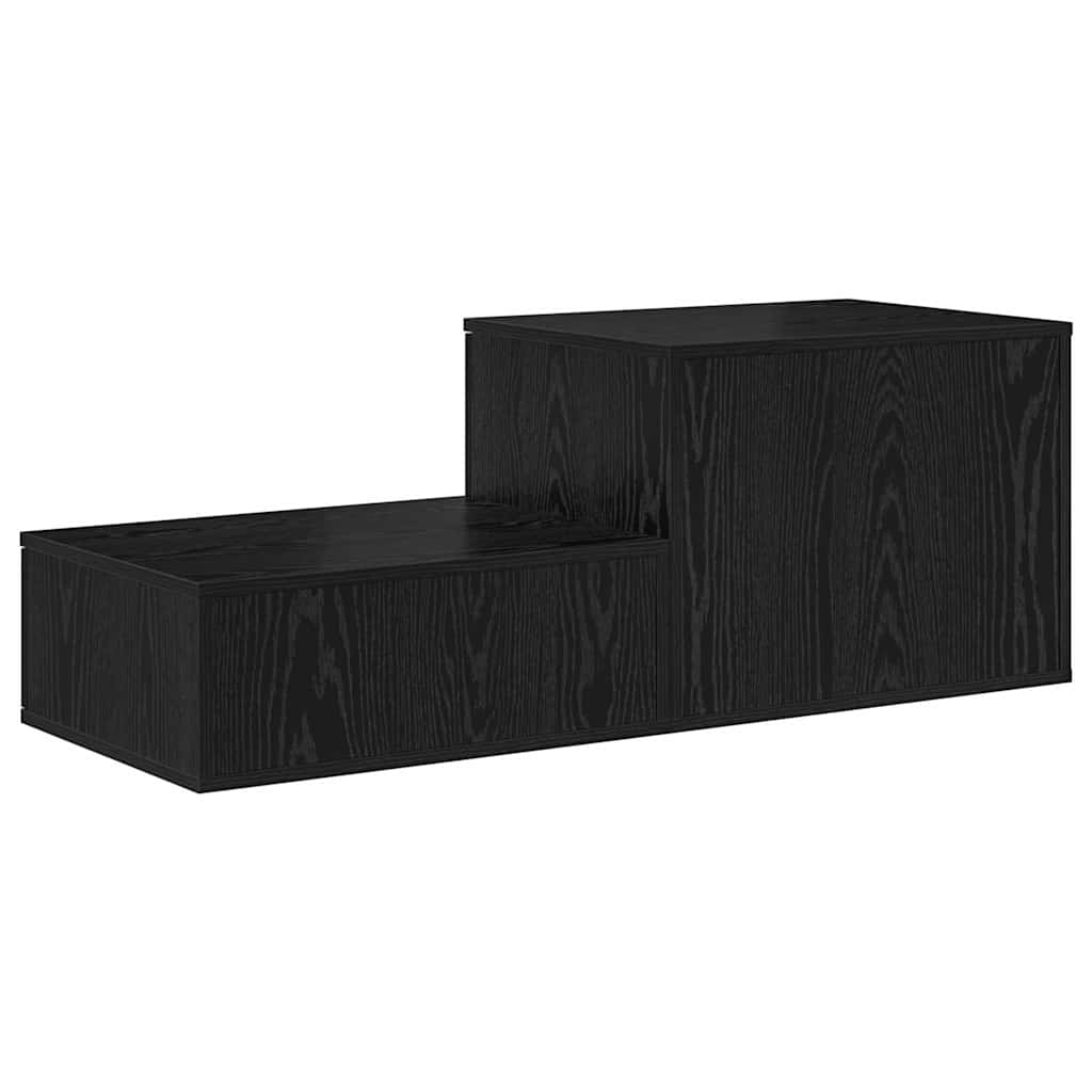 Aufbewahrungsschrank 2 pcs Schwarz Eichen-Optik