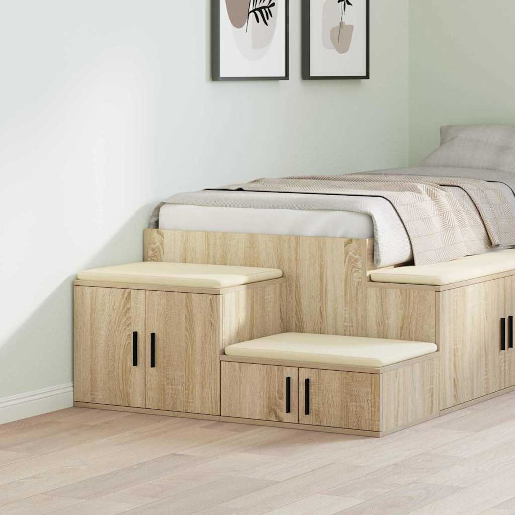 Aufbewahrungsschrank 2 pcs Sonoma-Eiche 118 x 41 x 40 cm