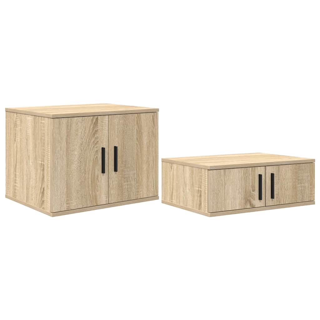 Aufbewahrungsschrank 2 pcs Sonoma-Eiche 118 x 41 x 40 cm