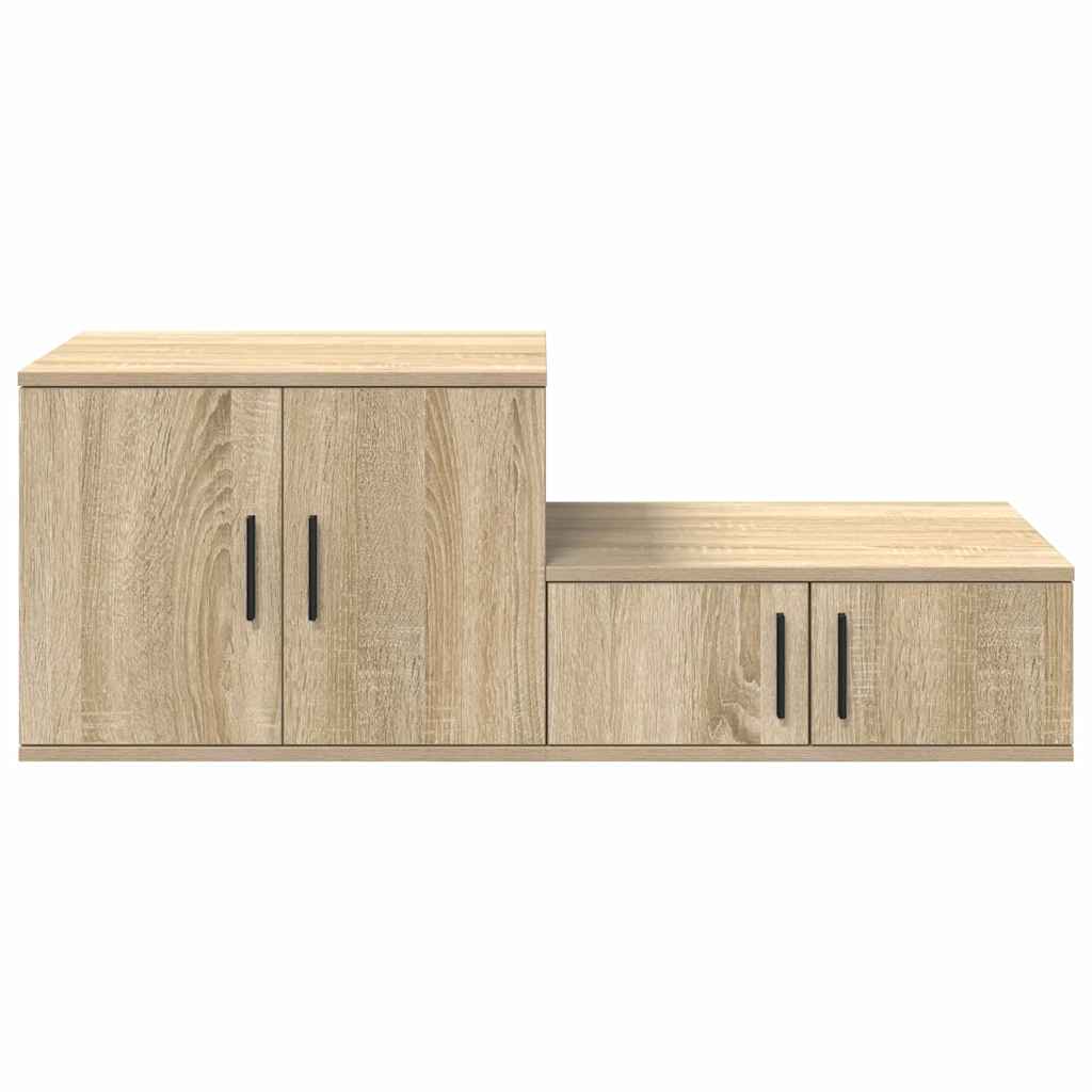 Aufbewahrungsschrank 2 pcs Sonoma-Eiche 118 x 41 x 40 cm