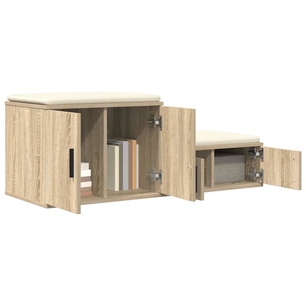 Aufbewahrungsschrank 2 pcs Sonoma-Eiche 118 x 41 x 40 cm