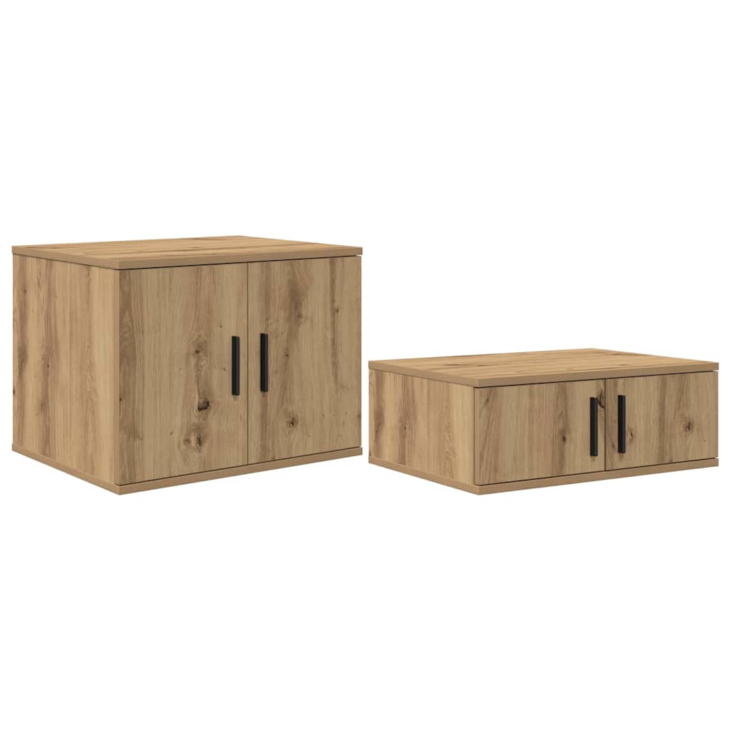 Aufbewahrungsschrank 2 pcs Artisan-Eiche 118 x 41 x 40 cm