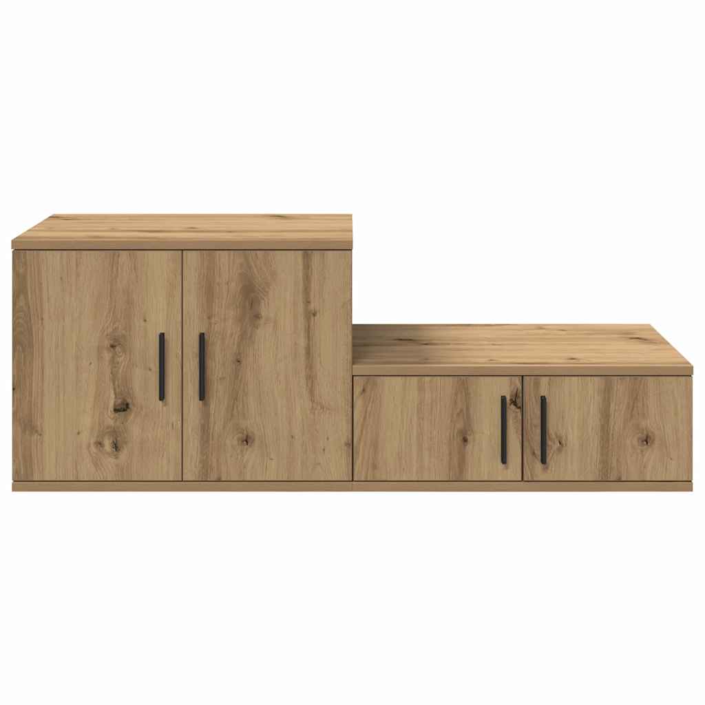 Aufbewahrungsschrank 2 pcs Artisan-Eiche 118 x 41 x 40 cm