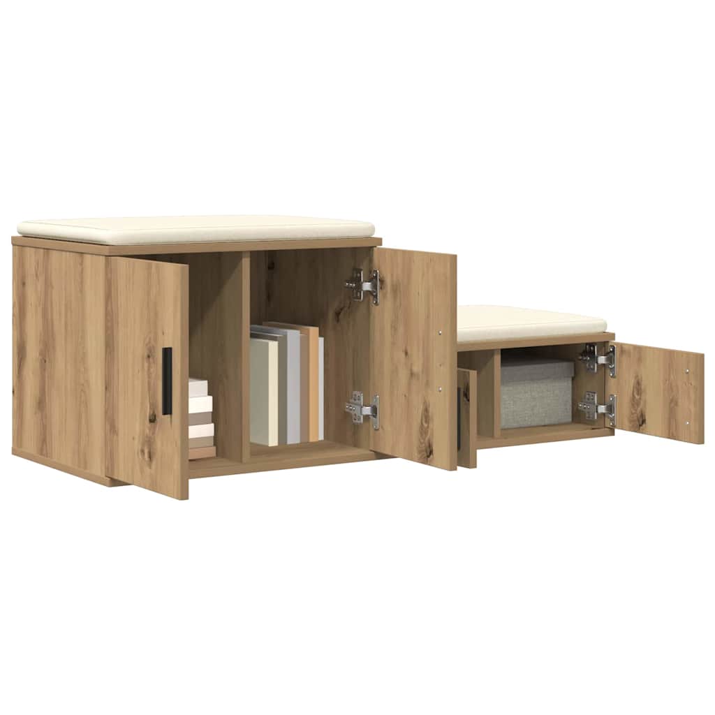 Aufbewahrungsschrank 2 pcs Artisan-Eiche 118 x 41 x 40 cm