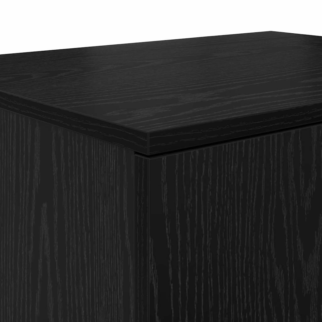 Aufbewahrungsschrank 2 pcs Schwarz Eichen-Optik