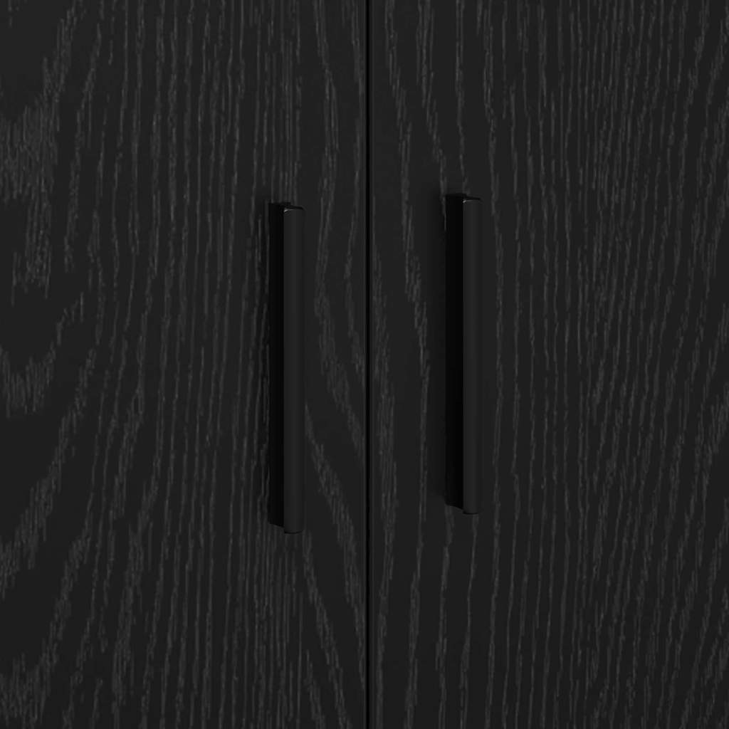 Aufbewahrungsschrank 2 pcs Schwarz Eichen-Optik
