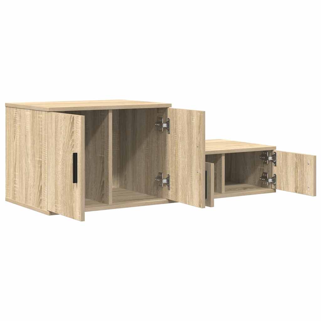 Aufbewahrungsschrank 2 pcs Sonoma-Eiche 108 x 41 x 40 cm