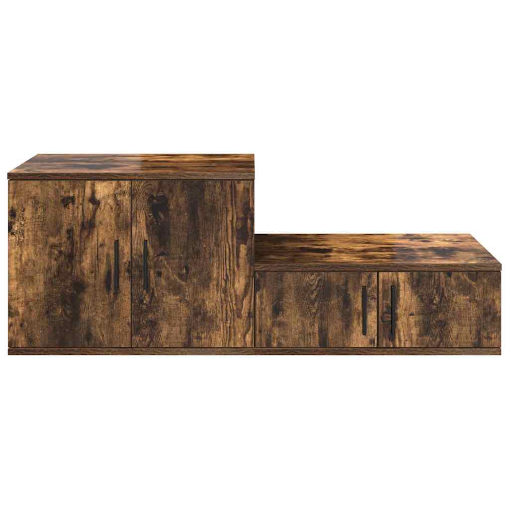 Aufbewahrungsschrank 2 pcs Geräucherte Eiche 108 x 41 x 40 cm