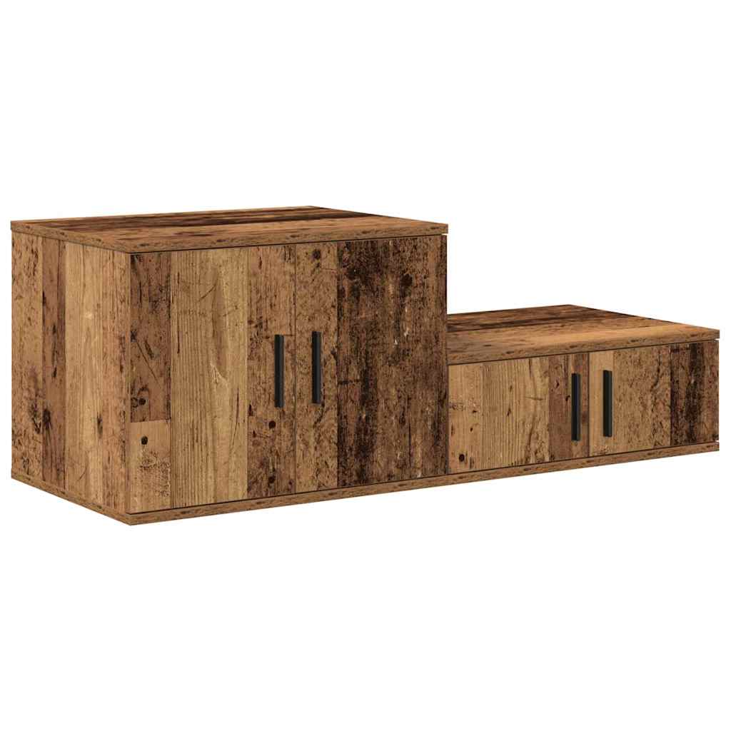 Aufbewahrungsschrank 2 pcs Altholz 108 x 41 x 40 cm