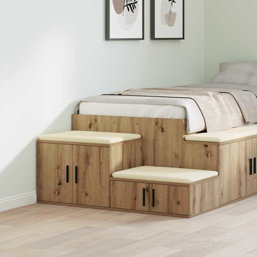 Aufbewahrungsschrank 2 pcs Artisan-Eiche 108 x 41 x 40 cm