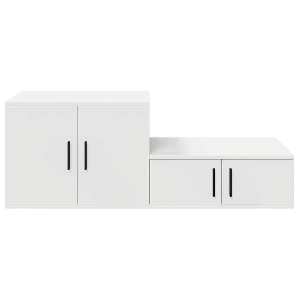 Aufbewahrungsschrank 2 pcs Weiß 103 x 41 x 40 cm Holzwerkstoff