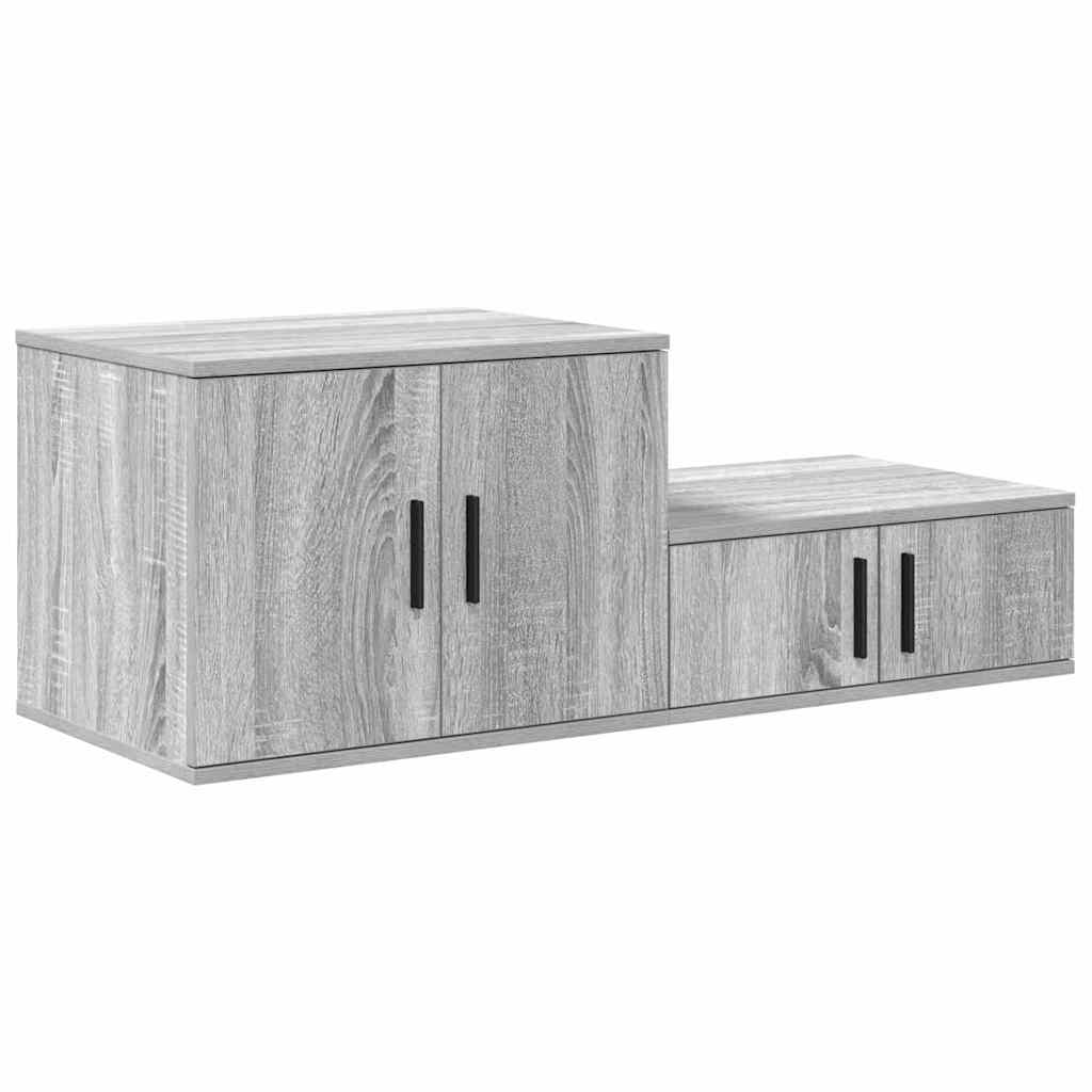 Aufbewahrungsschrank 2 pcs Graues Sonoma 103 x 41 x 40 cm