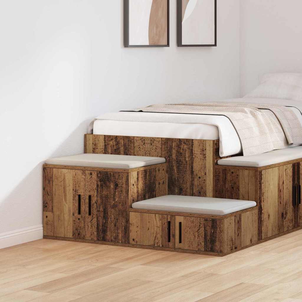 Aufbewahrungsschrank 2 pcs Altholz 103 x 41 x 40 cm