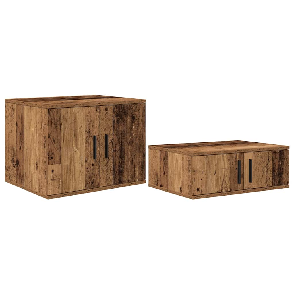 Aufbewahrungsschrank 2 pcs Altholz 103 x 41 x 40 cm