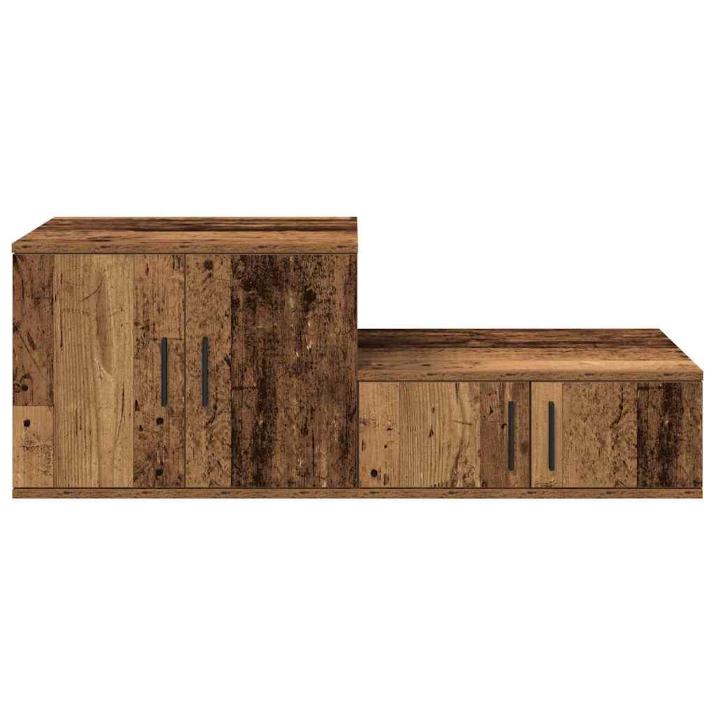 Aufbewahrungsschrank 2 pcs Altholz 103 x 41 x 40 cm