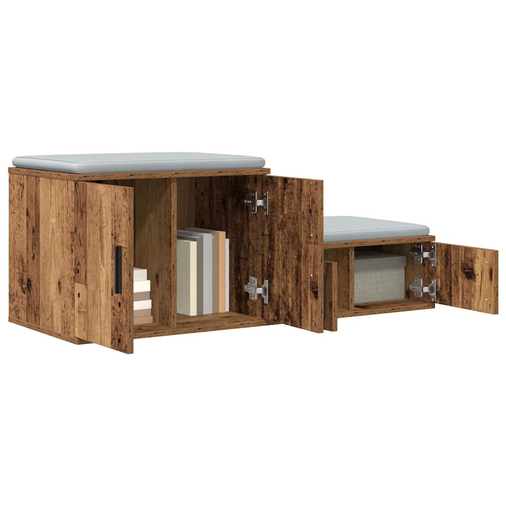 Aufbewahrungsschrank 2 pcs Altholz 103 x 41 x 40 cm