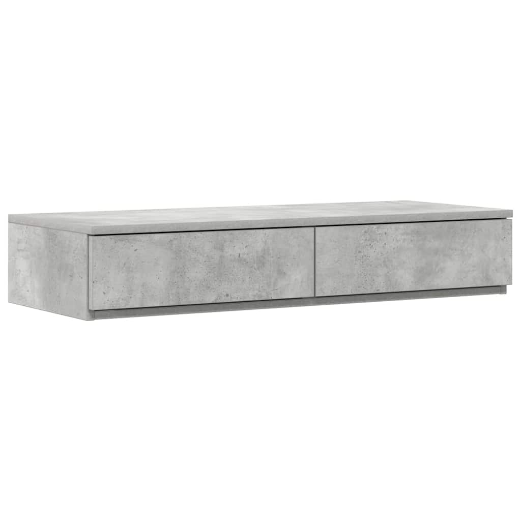 Bettschubladen Beton Grau 80 x 36,5 x 16,5 cm Holzwerkstoff