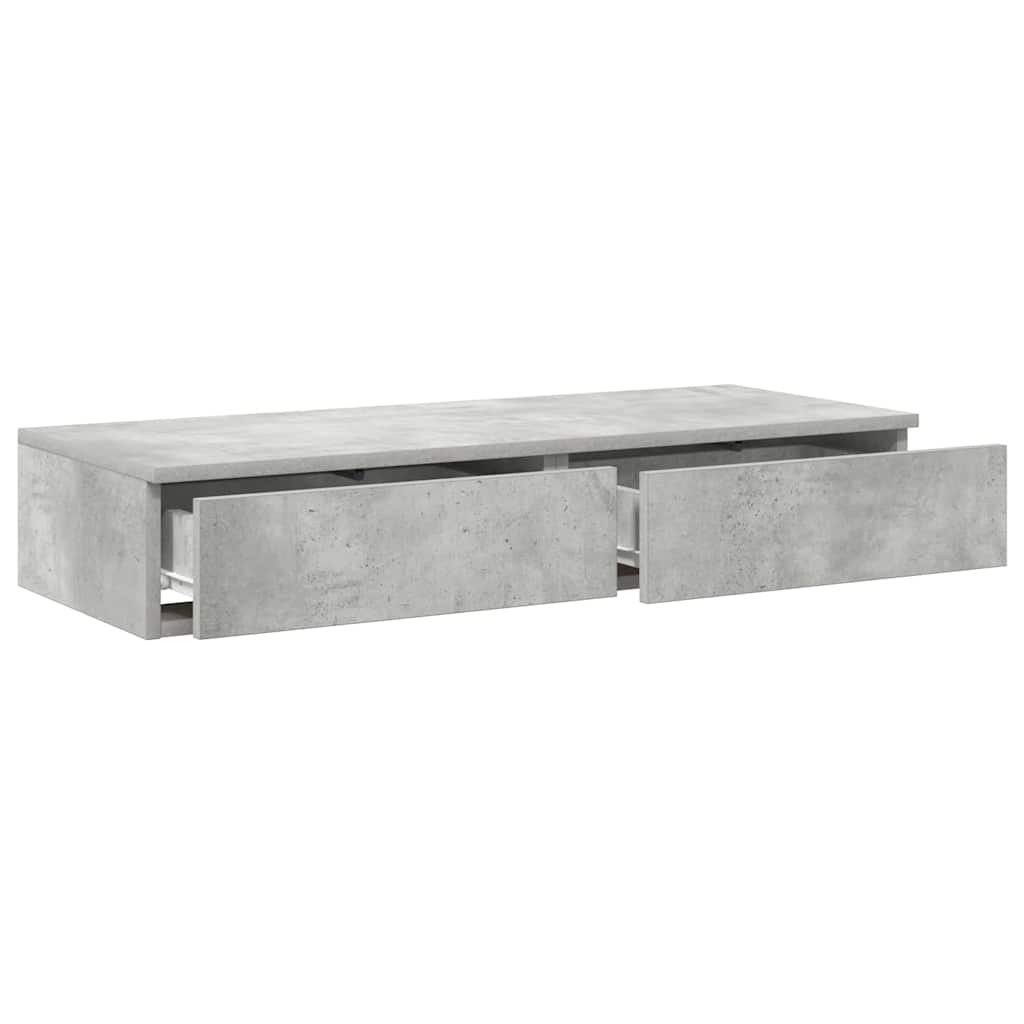 Bettschubladen Beton Grau 80 x 36,5 x 16,5 cm Holzwerkstoff