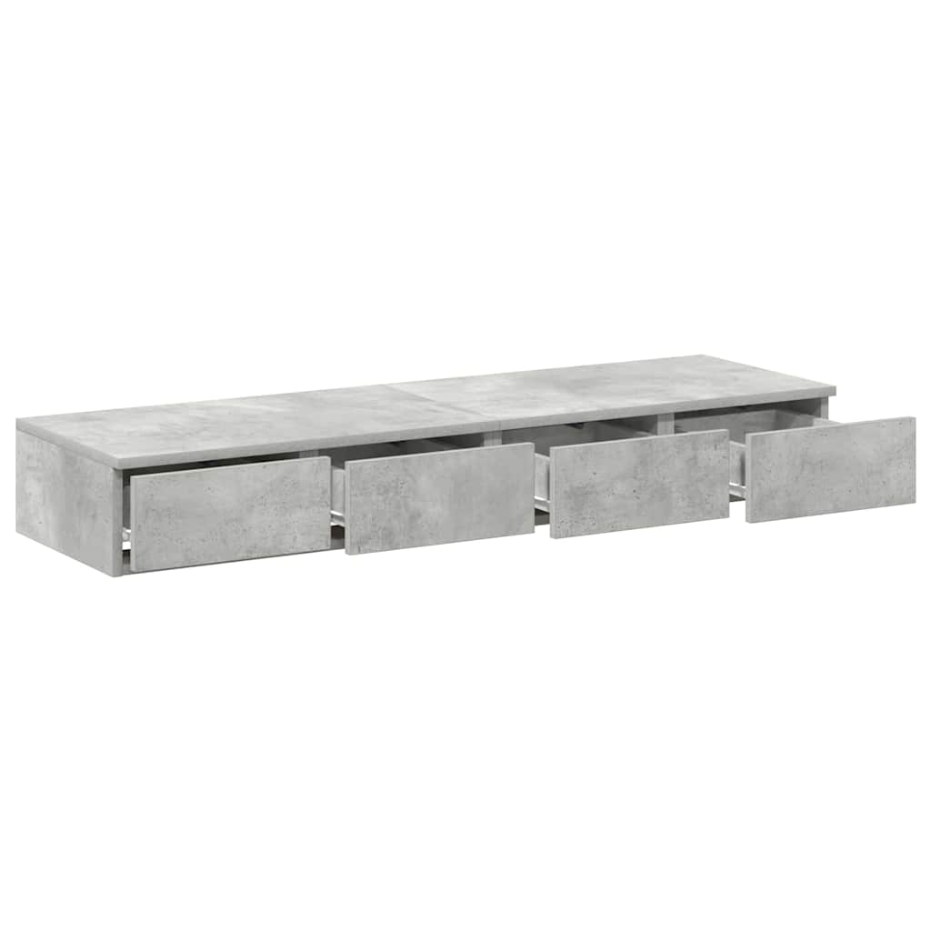 Bettschubladen Beton Grau 120 x 36,5 x 16,5 cm Holzwerkstoff
