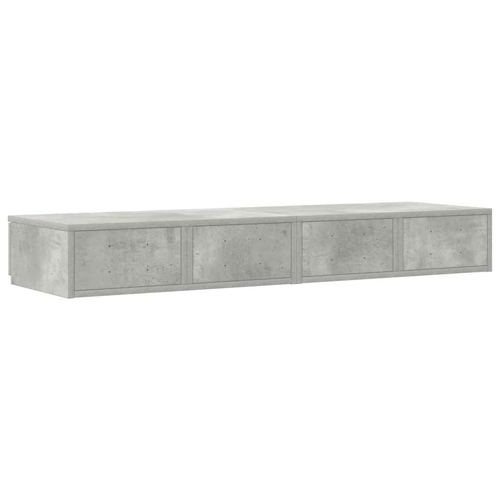 Bettschubladen Beton Grau 120 x 36,5 x 16,5 cm Holzwerkstoff