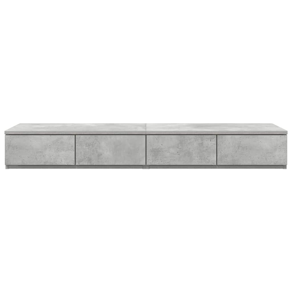 Bettschubladen Beton Grau 120 x 36,5 x 16,5 cm Holzwerkstoff