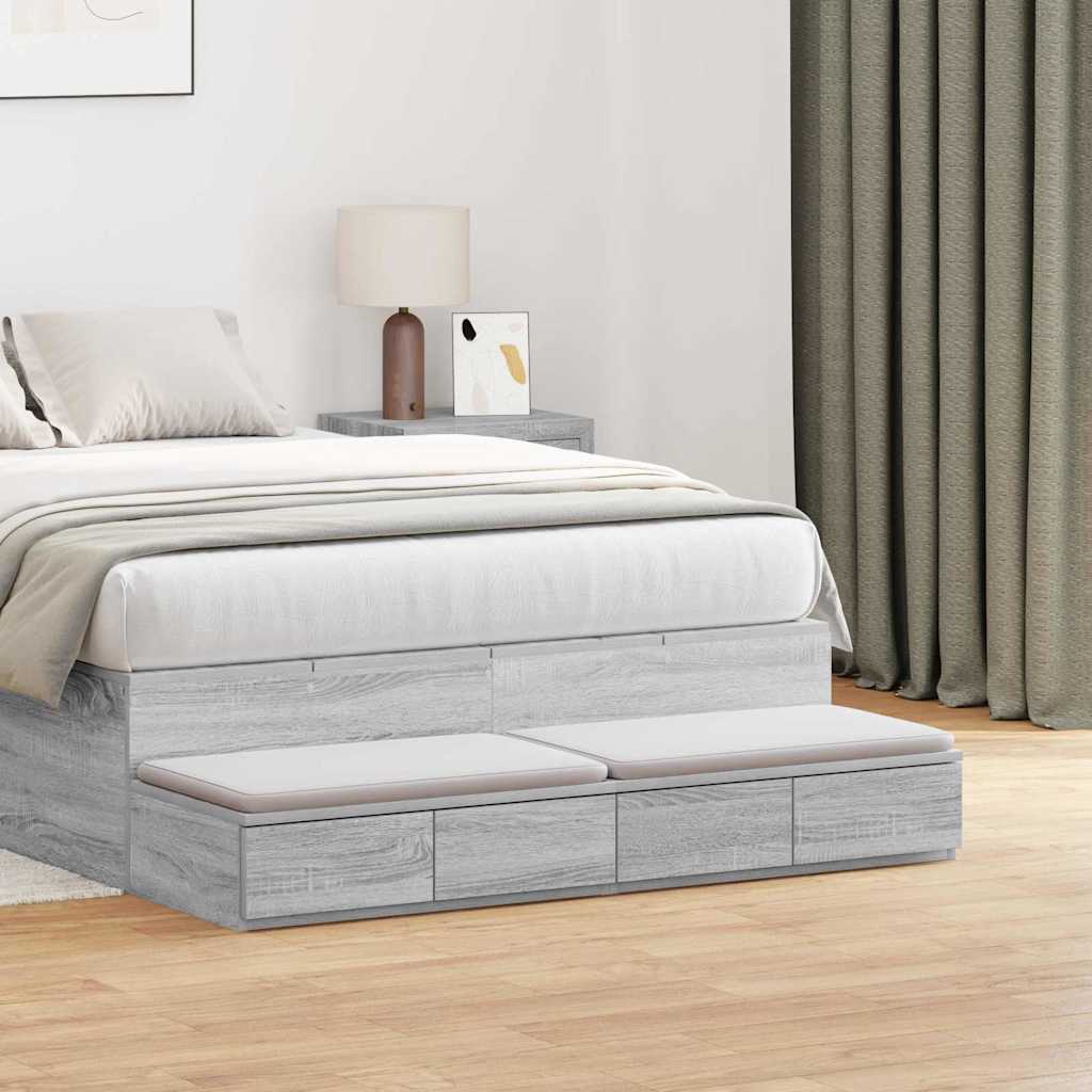 Bettschubladen Graues Sonoma 120 x 36,5 x 16,5 cm Holzwerkstoff