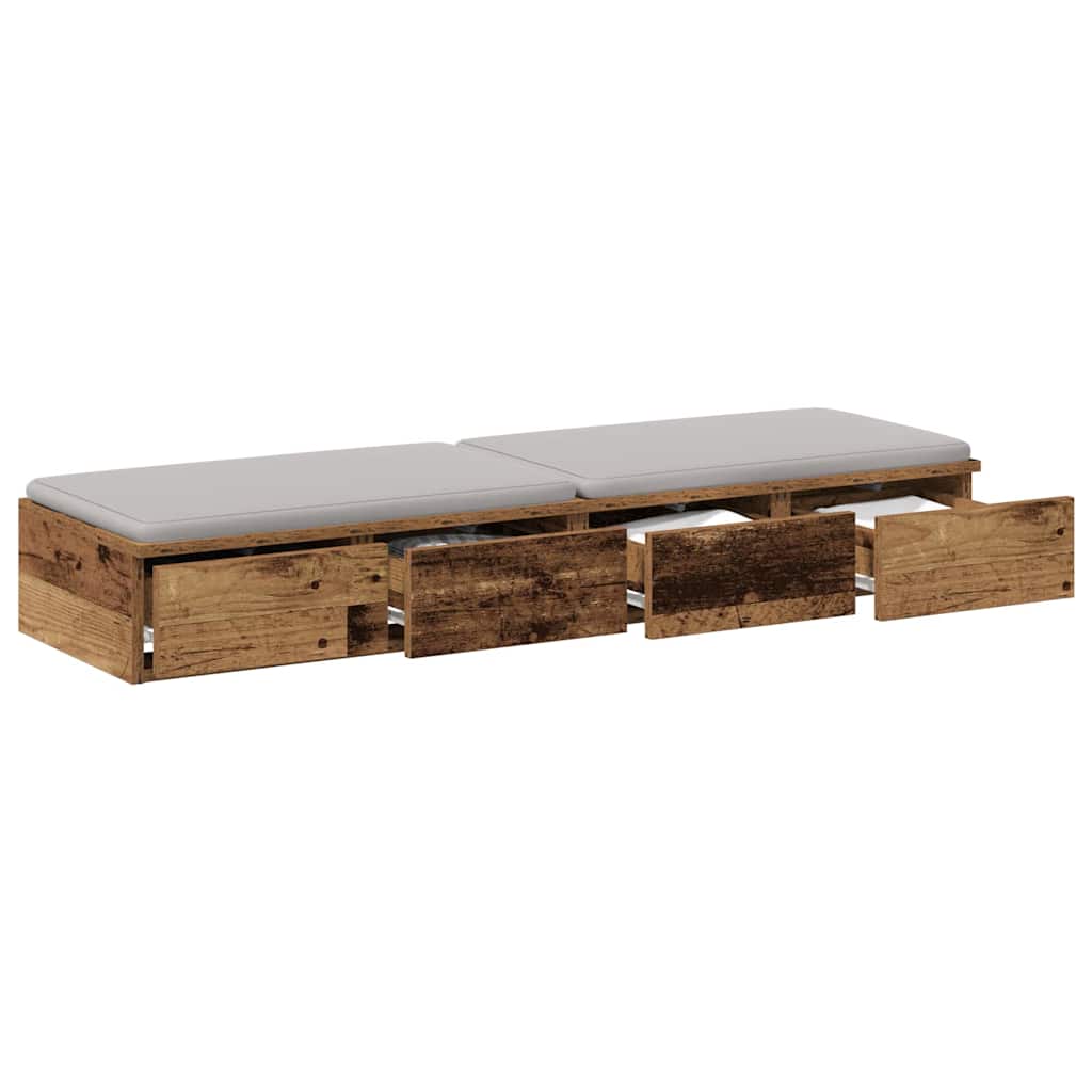 Bettschubladen Altholz 120 x 36,5 x 16,5 cm Holzwerkstoff