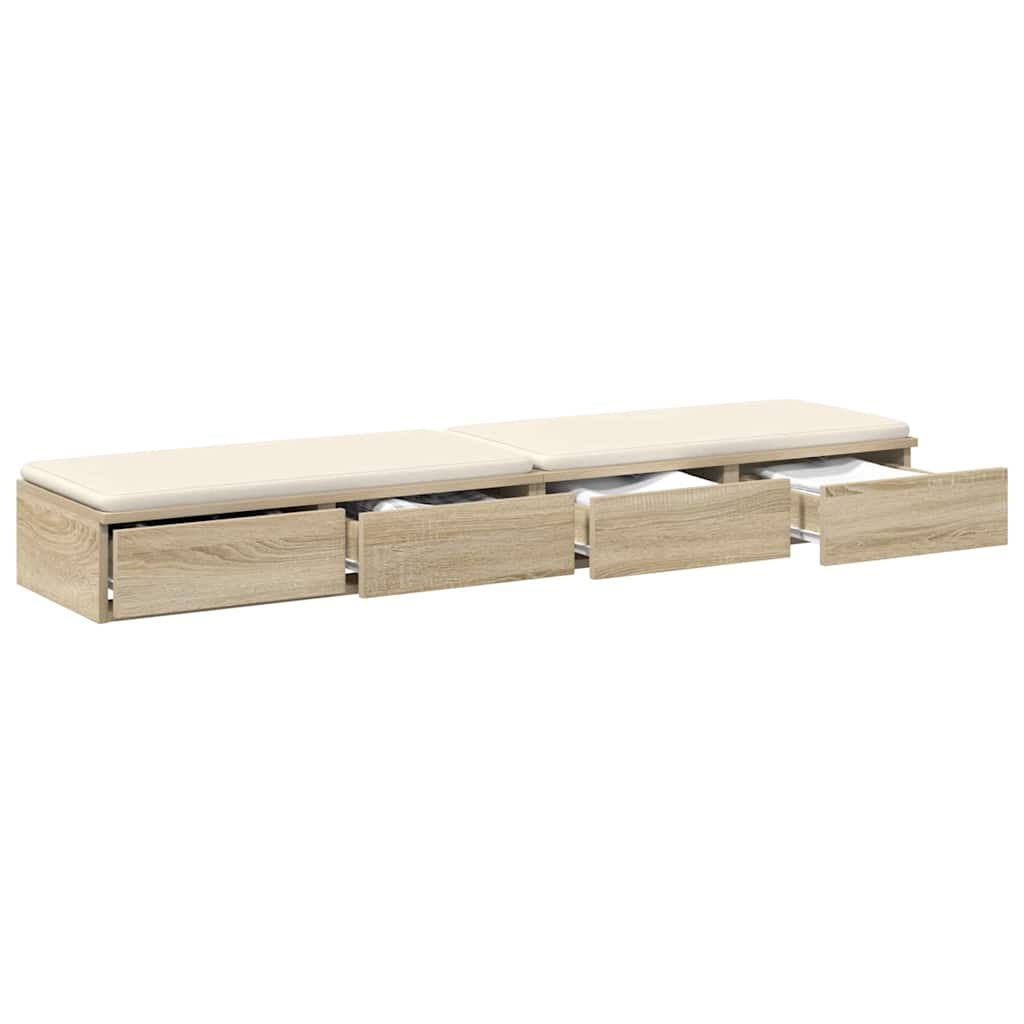 Bettschubladen Sonoma-Eiche 140 x 36,5 x 16,5 cm Holzwerkstoff