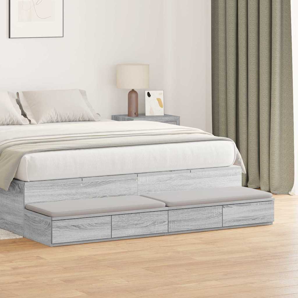 Bettschubladen Graues Sonoma 140 x 36,5 x 16,5 cm Holzwerkstoff
