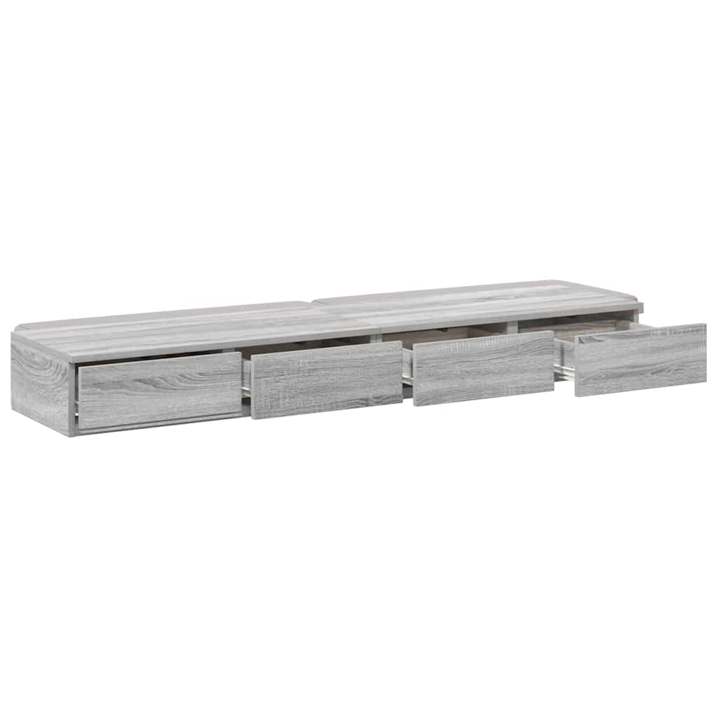 Bettschubladen Graues Sonoma 140 x 36,5 x 16,5 cm Holzwerkstoff