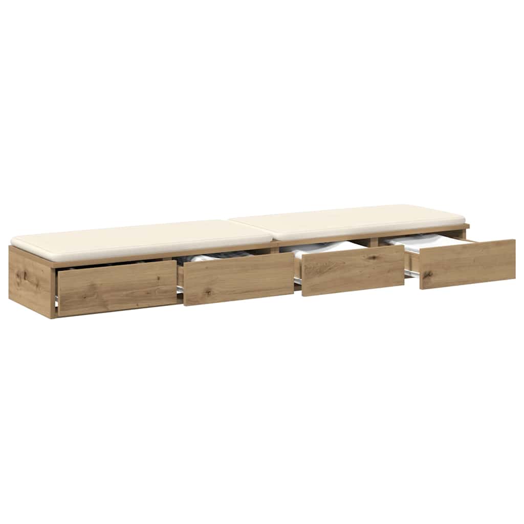 Bettschubladen Artisan-Eiche 140 x 36,5 x 16,5 cm Holzwerkstoff