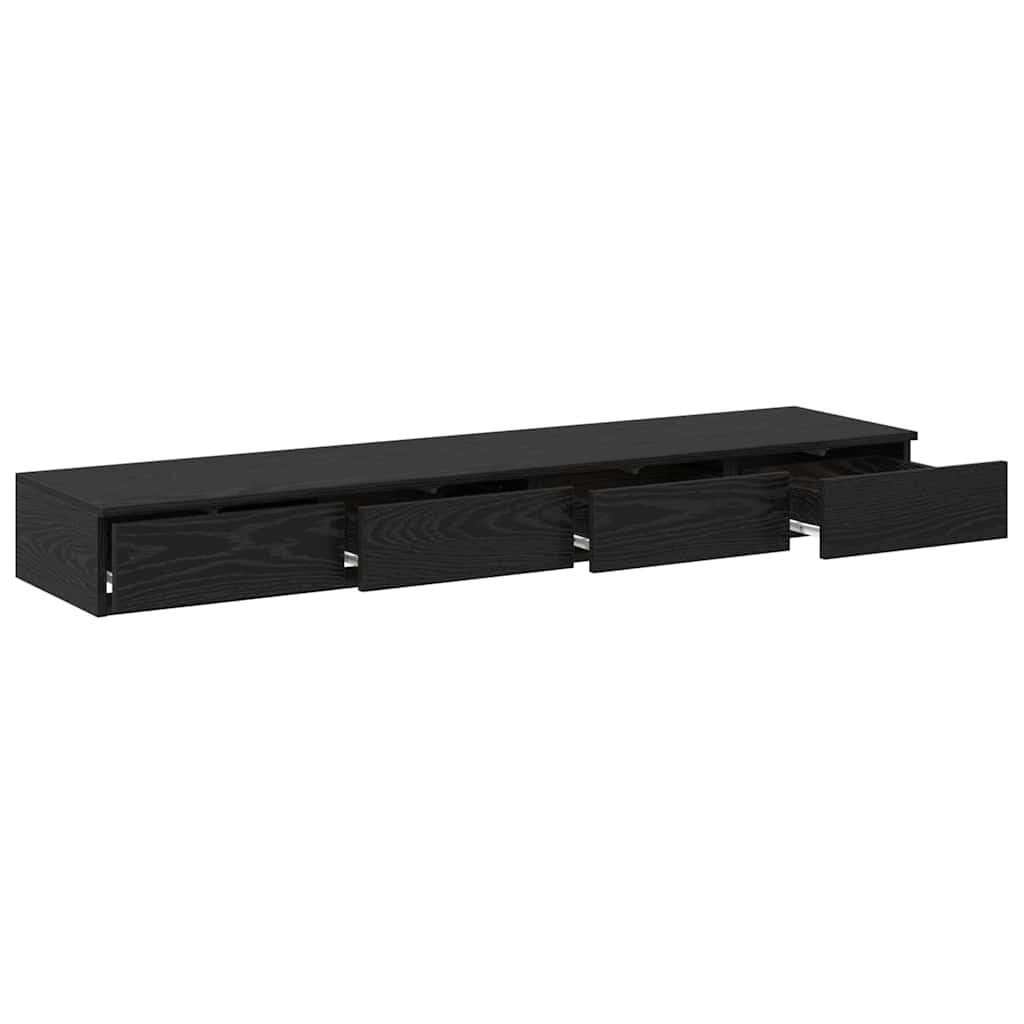 Bettschubladen Schwarz Eichen-Optik 150 x 36,5 x 16,5 cm