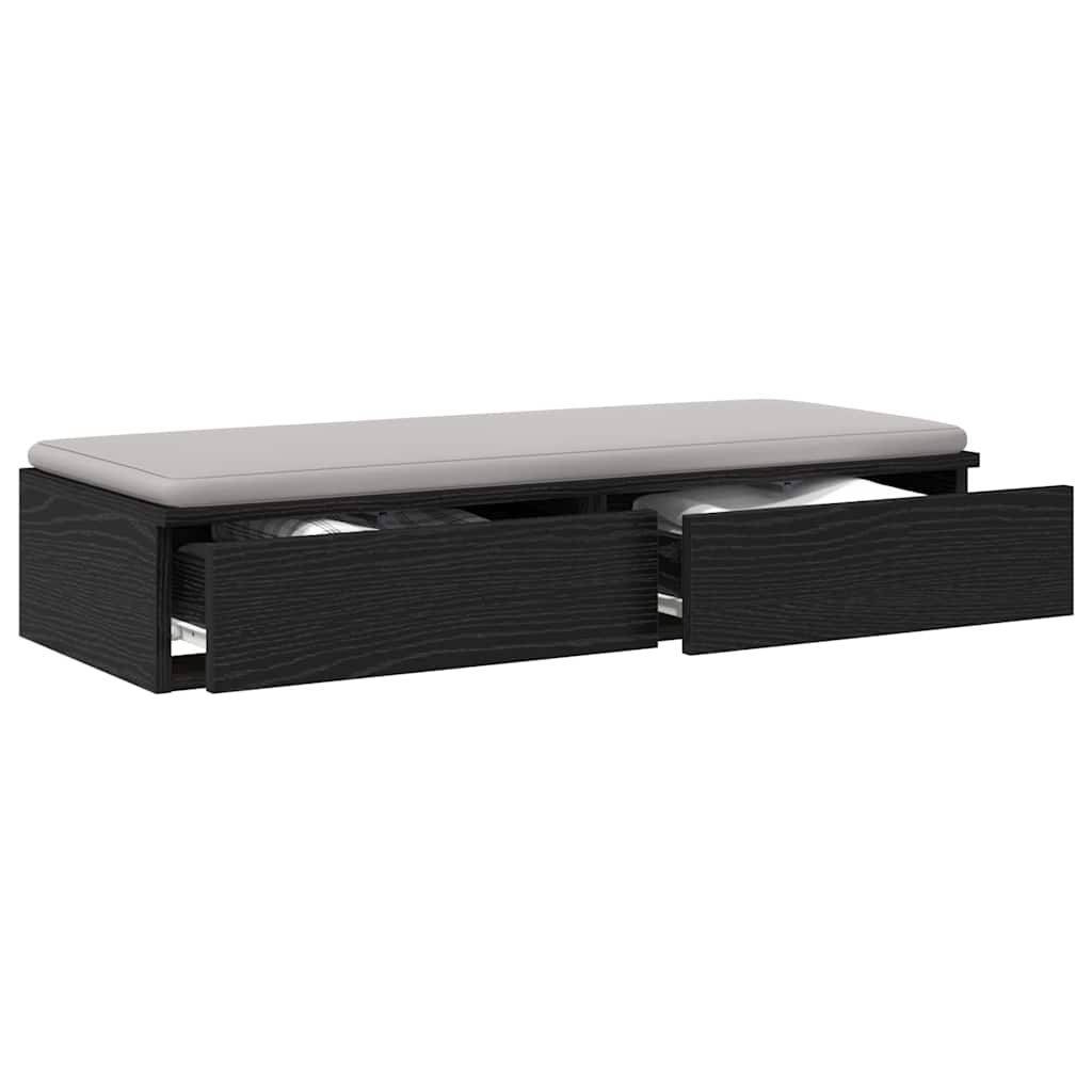 Bettschubladen Schwarz Eichen-Optik 75 x 36,5 x 16.5 cm