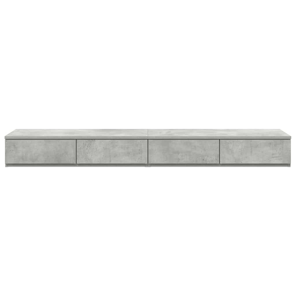 Bettschubladen Beton Grau 160 x 36,5 x 16,5 cm Holzwerkstoff