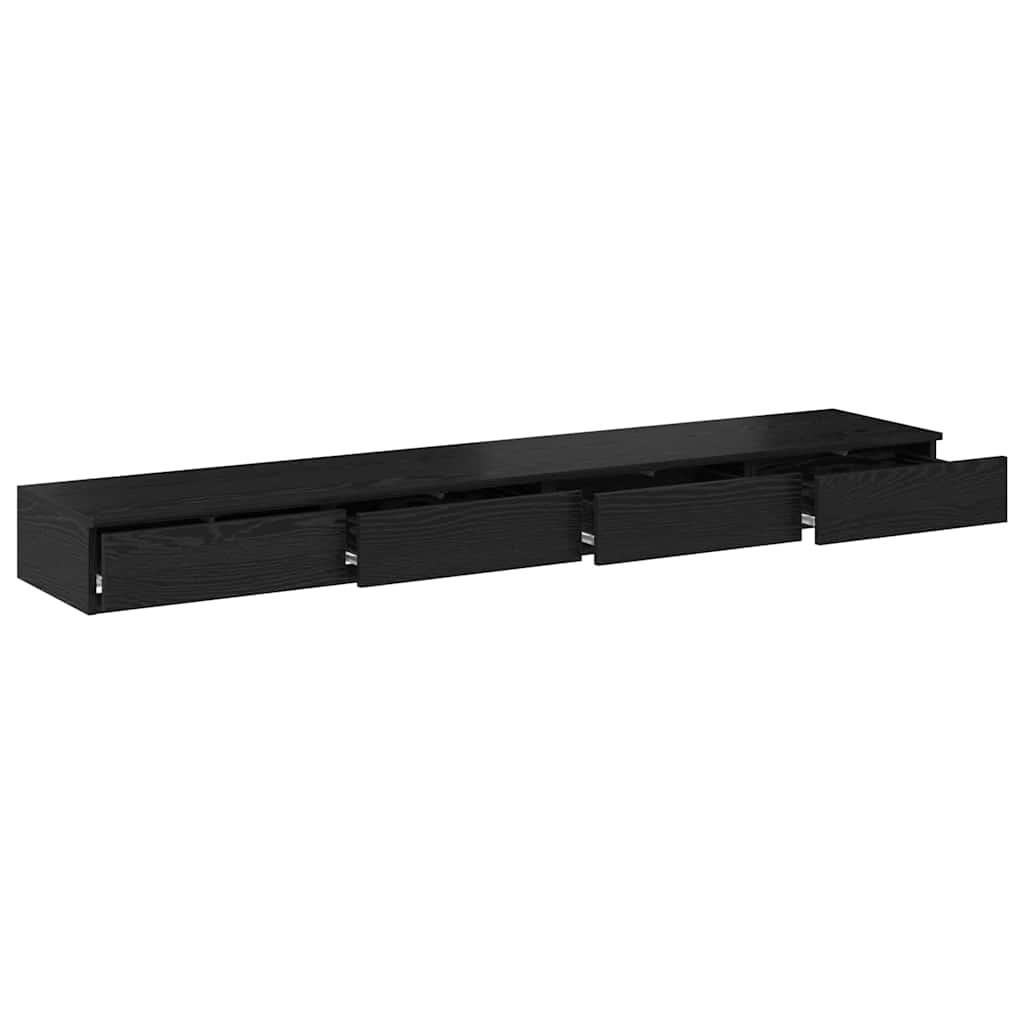 Bettschubladen Schwarz Eichen-Optik 180 x 36,5 x 16,5 cm