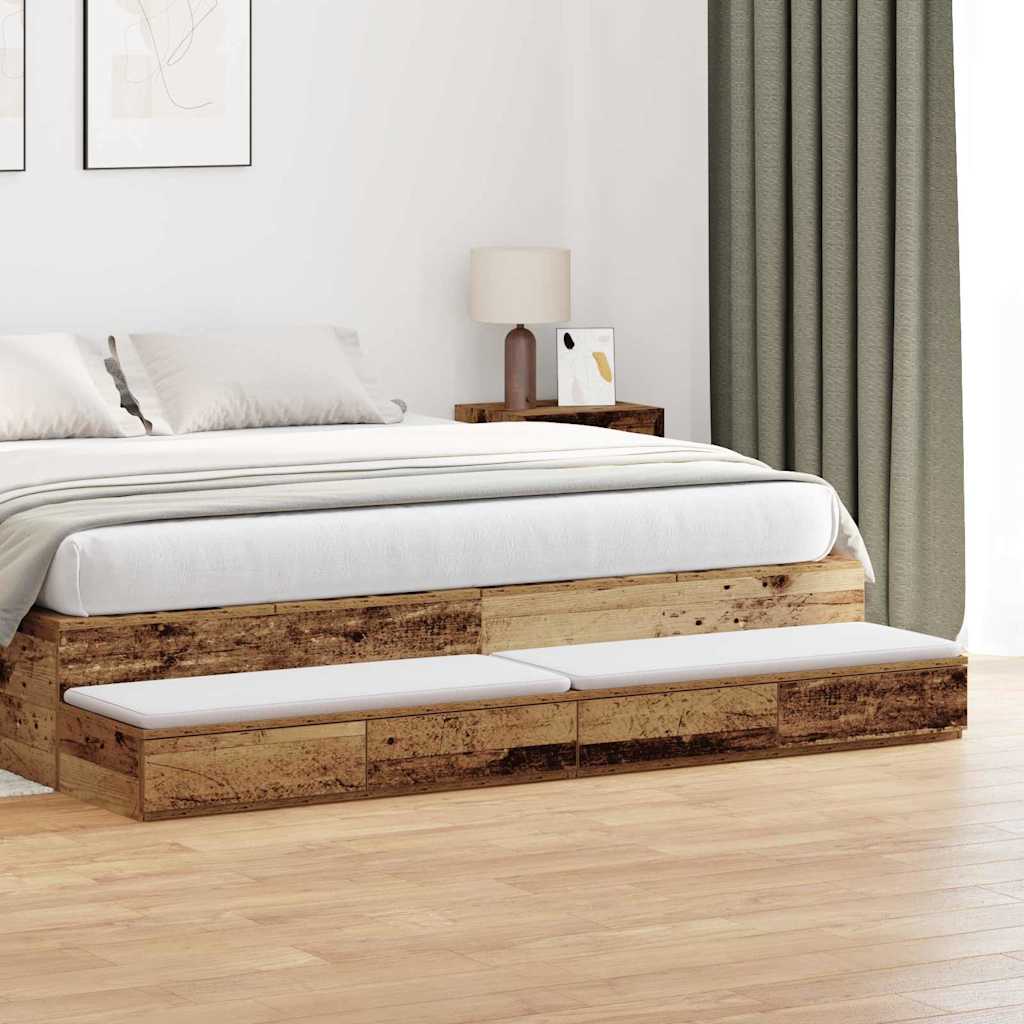 Bettschubladen Altholz 180 x 36,5 x 16,5 cm Holzwerkstoff