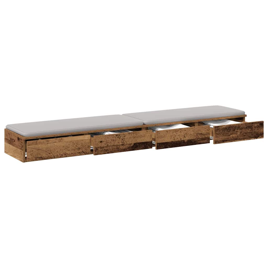 Bettschubladen Altholz 180 x 36,5 x 16,5 cm Holzwerkstoff