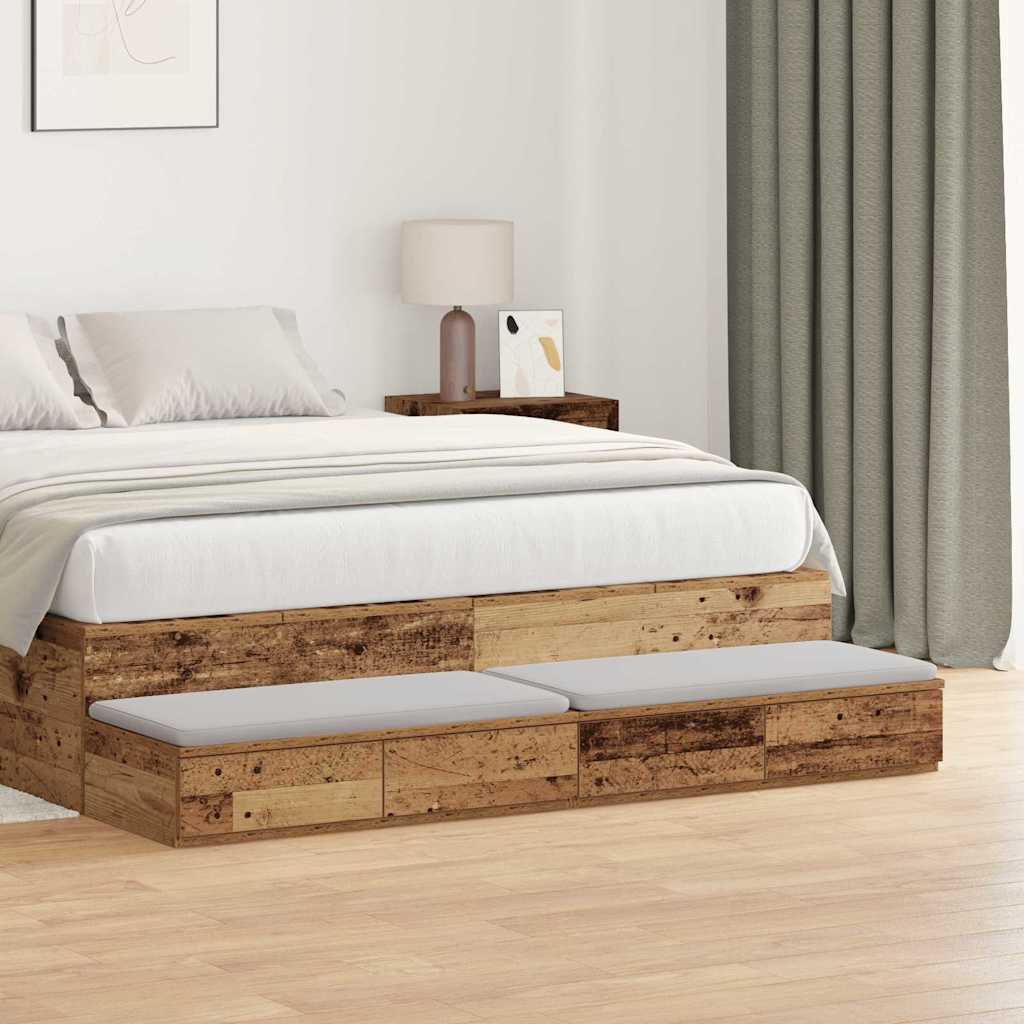 Bettschubladen Altholz 135 x 36,5 x 16,5 cm Holzwerkstoff