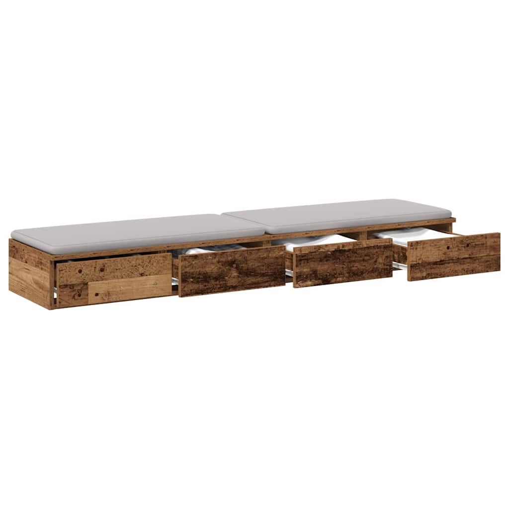 Bettschubladen Altholz 135 x 36,5 x 16,5 cm Holzwerkstoff
