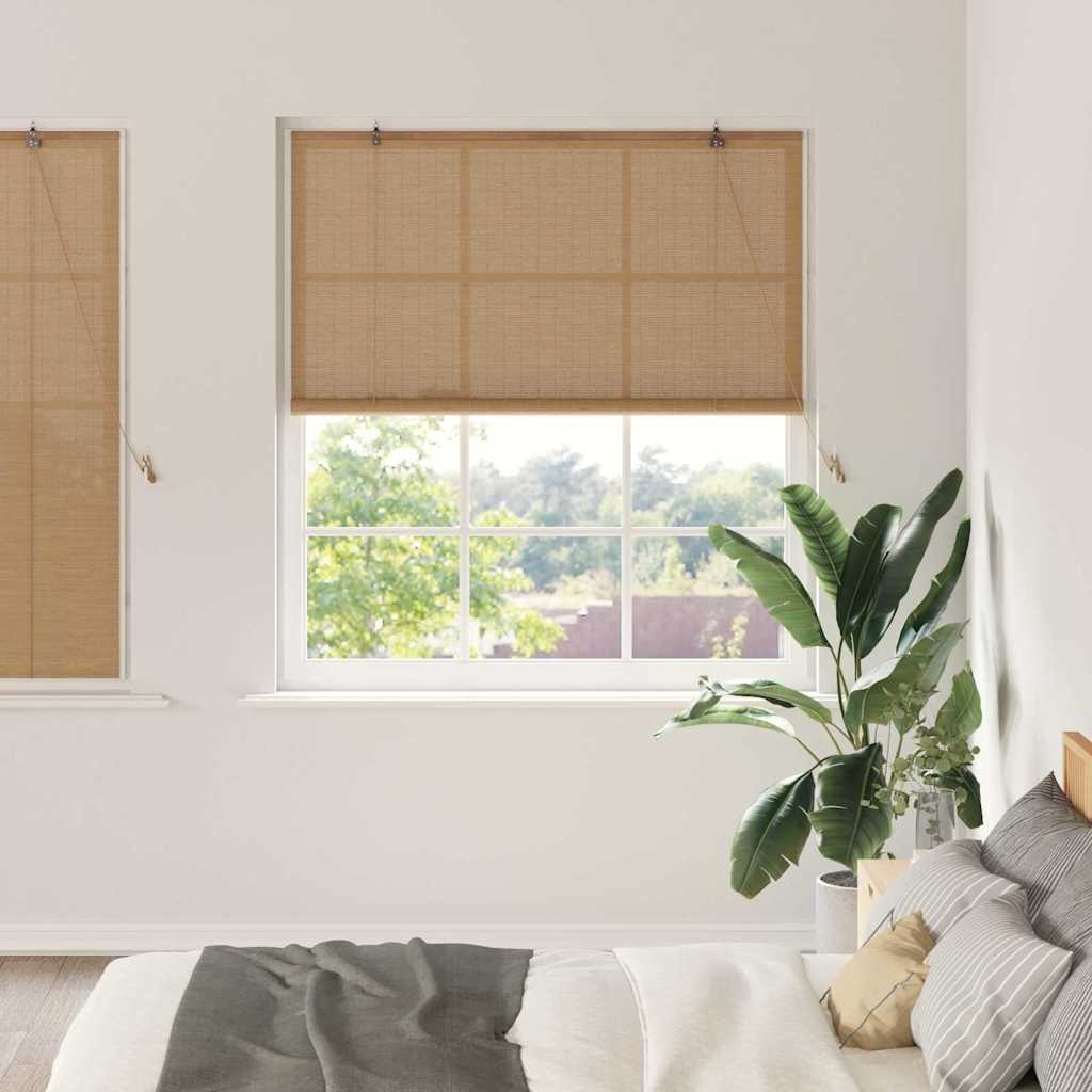 Rollo Braun 150 x 160 cm Bambus