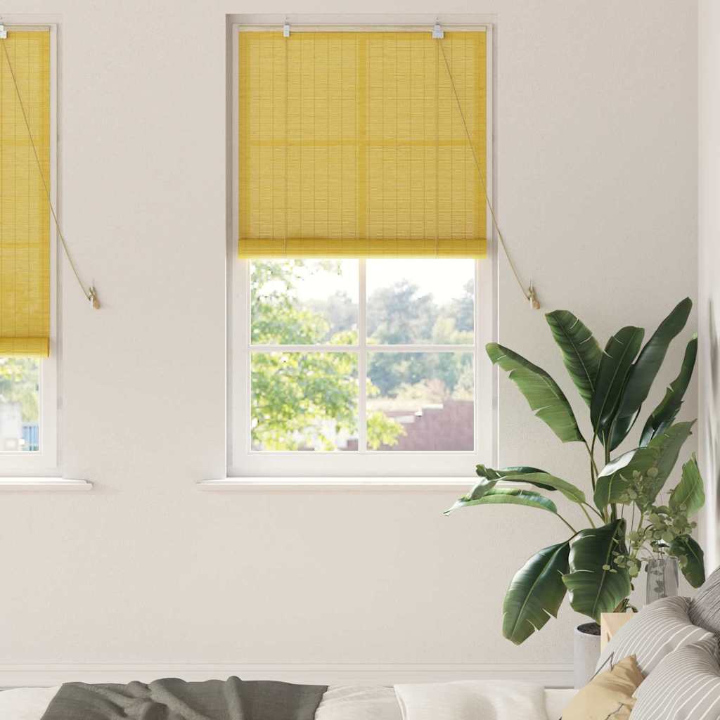 Rollo Gelb 80 x 220 cm Bambus