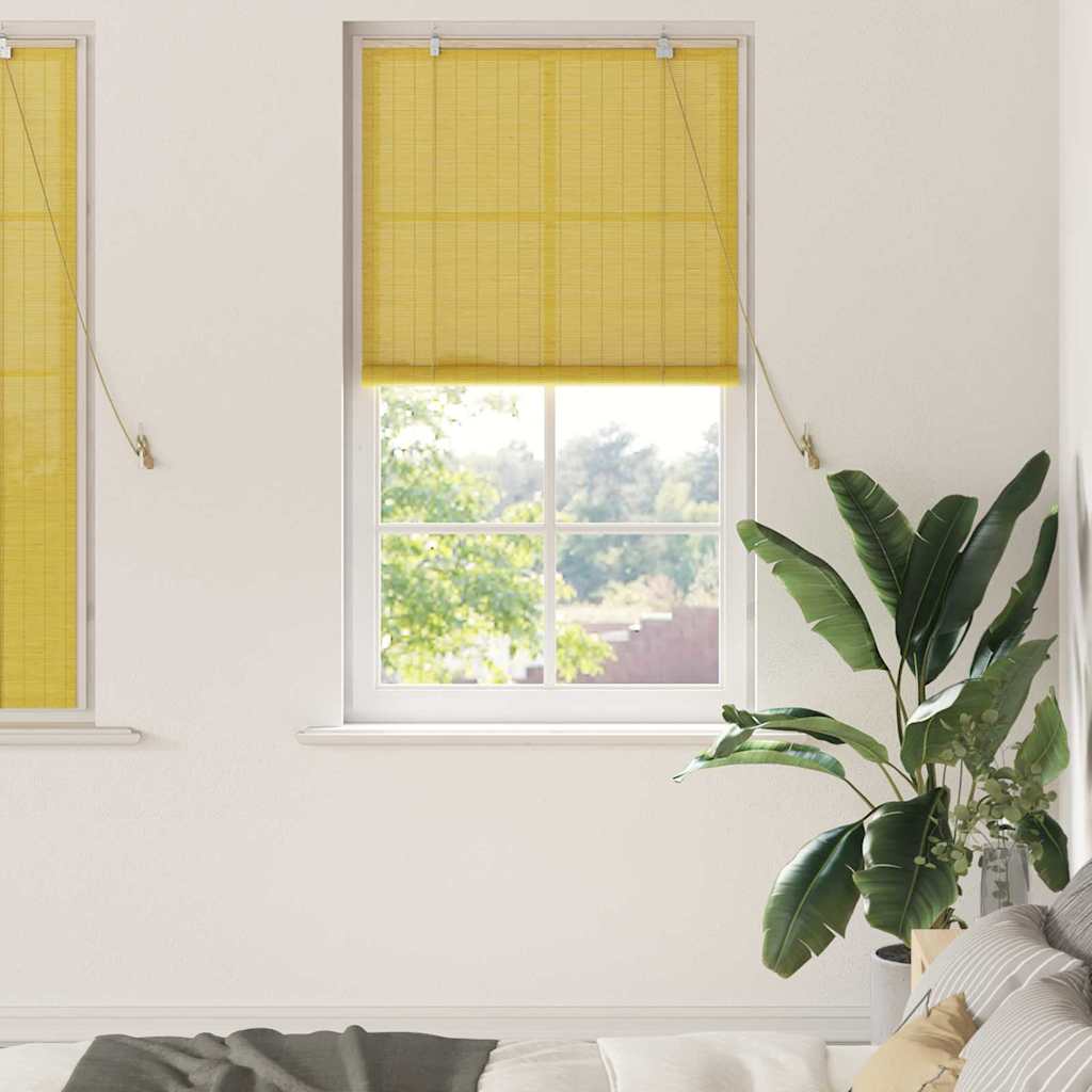 Rollo Gelb 90 x 160 cm Bambus
