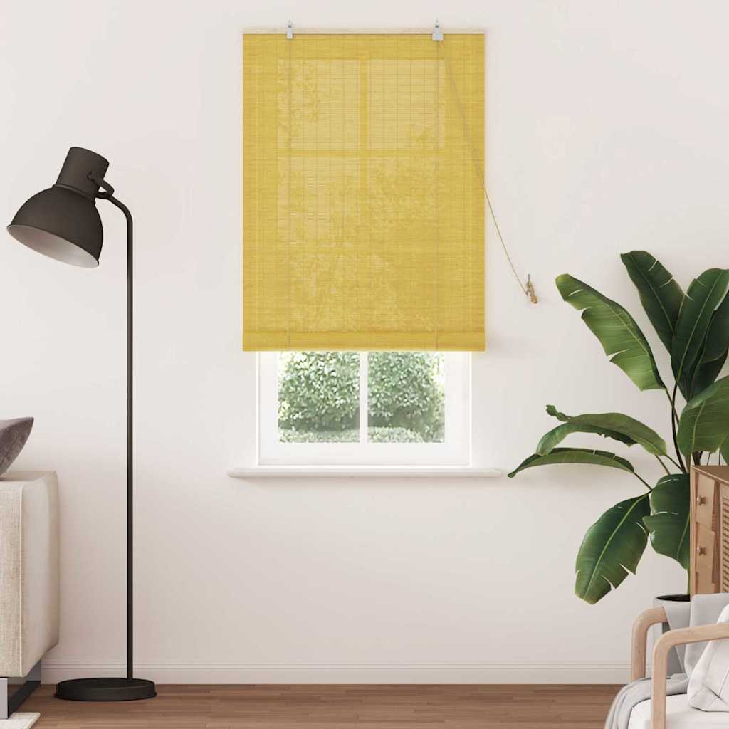 Rollo Gelb 90 x 220 cm Bambus