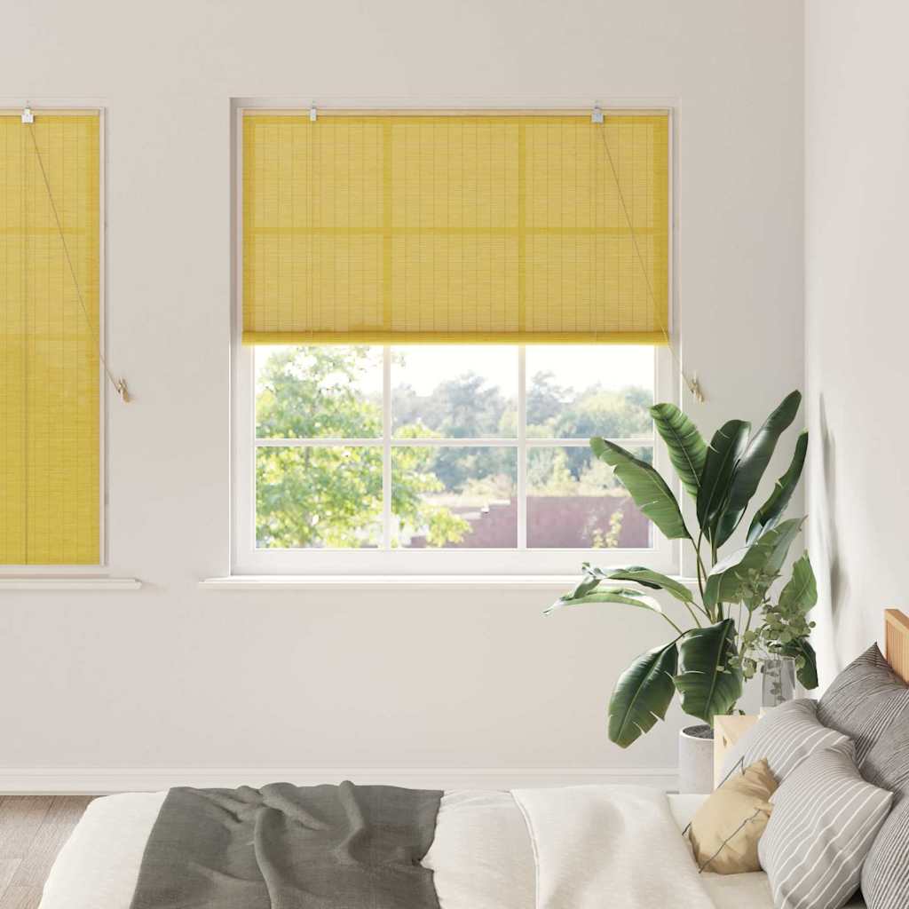 Rollo Gelb 140 x 160 cm Bambus