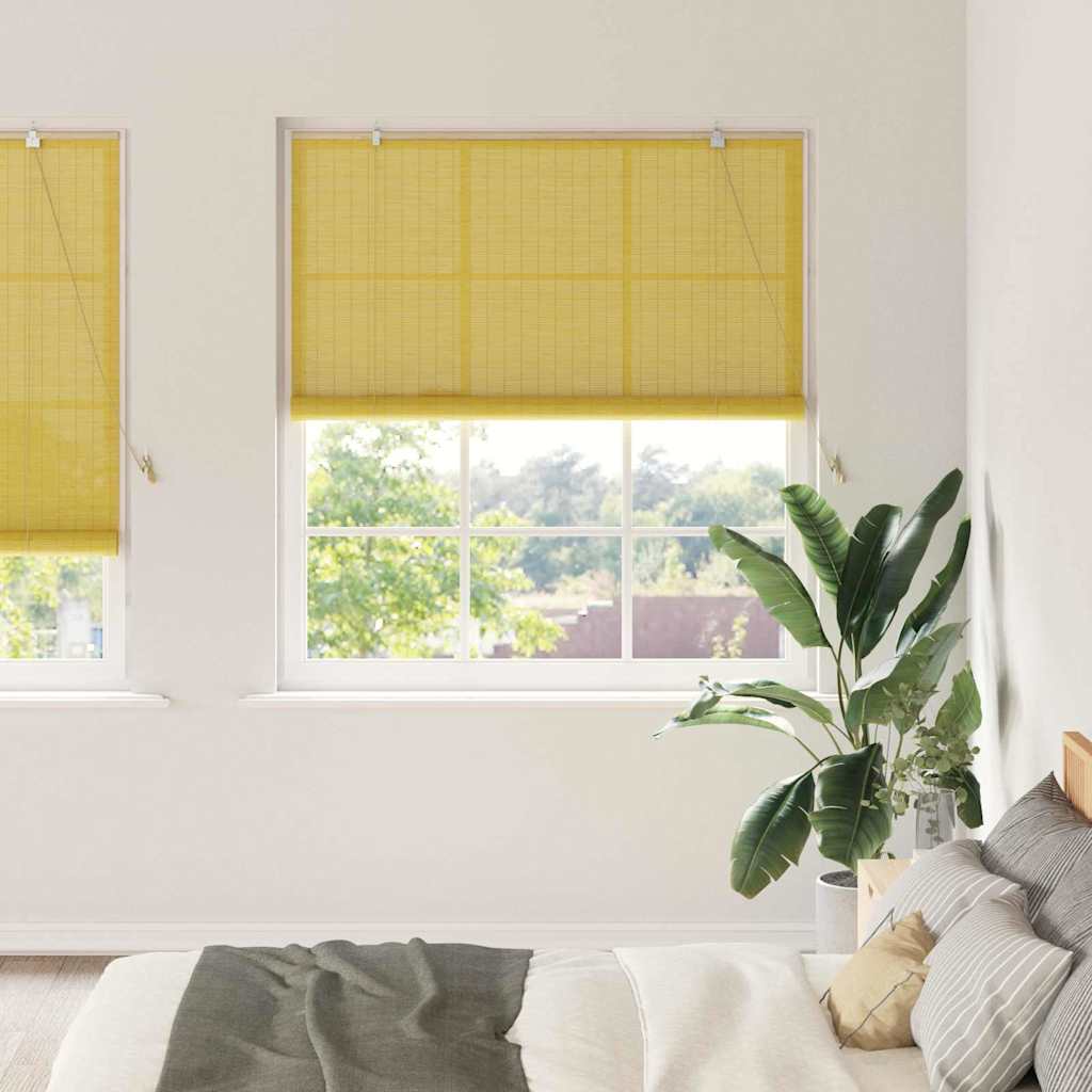 Rollo Gelb 150 x 220 cm Bambus