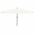 Garten-Sonnenschirm Sand und Anthrazit 395 x 395 x 245 cm